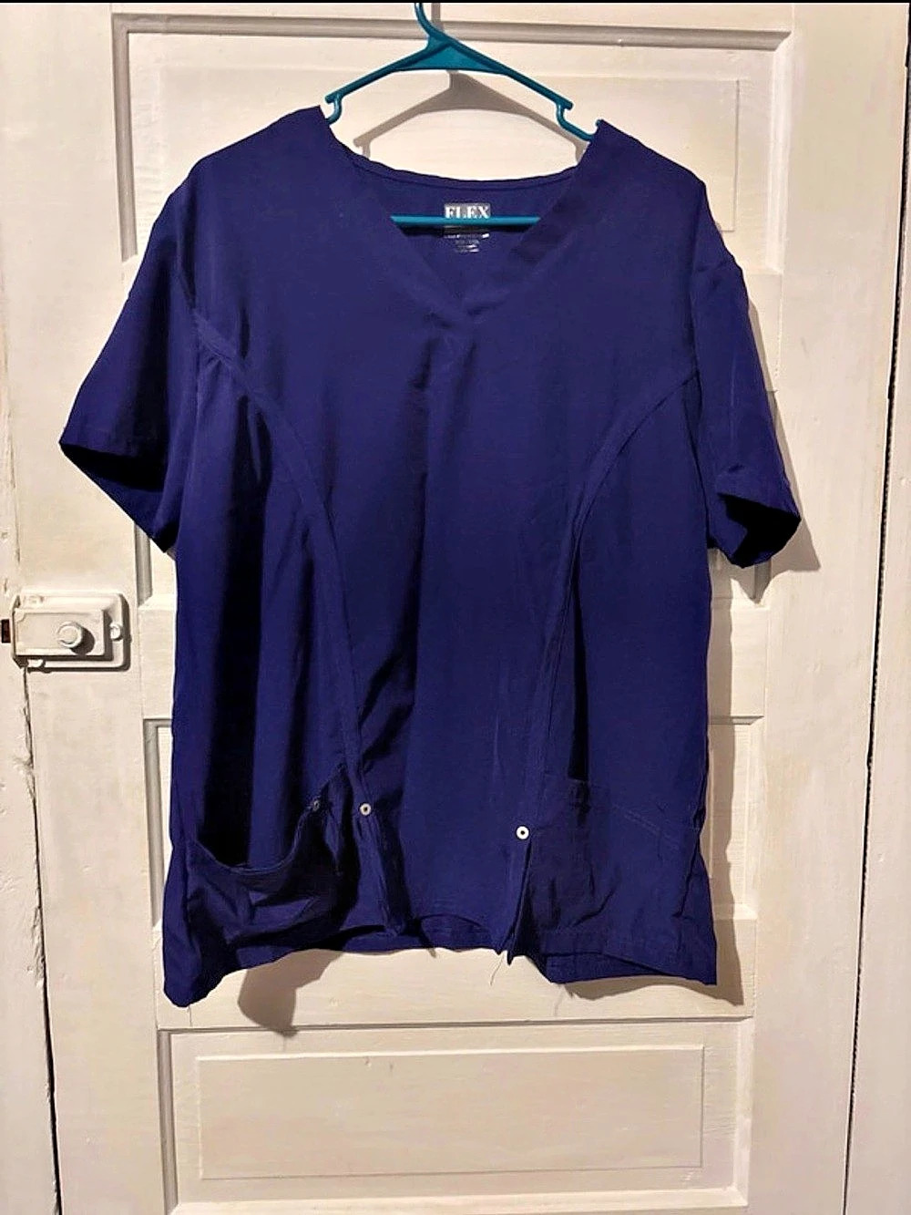 Flex Core 8-Way Stretch V-Neck Scrub Top Purple XXL